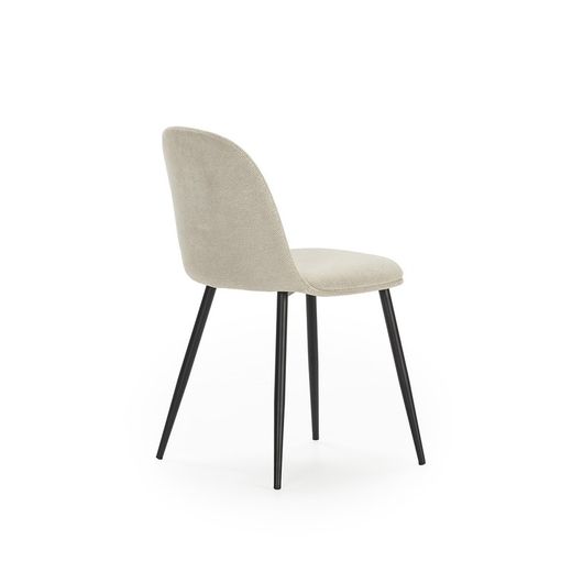Beige and black fabric chair, 45 x 52 x 81 cm | Malila