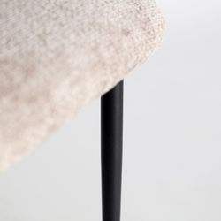 Beige and black fabric chair, 56 x 55 x 84 cm | Leynhac