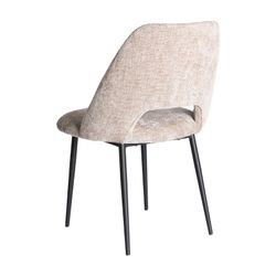 Beige and black fabric chair, 56 x 55 x 84 cm | Leynhac