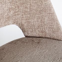 Beige and black fabric chair, 56 x 55 x 84 cm | Leynhac