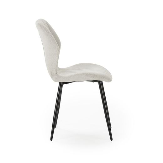 Chaise en tissu blanc, 47 x 58 x 85 cm | Nalu