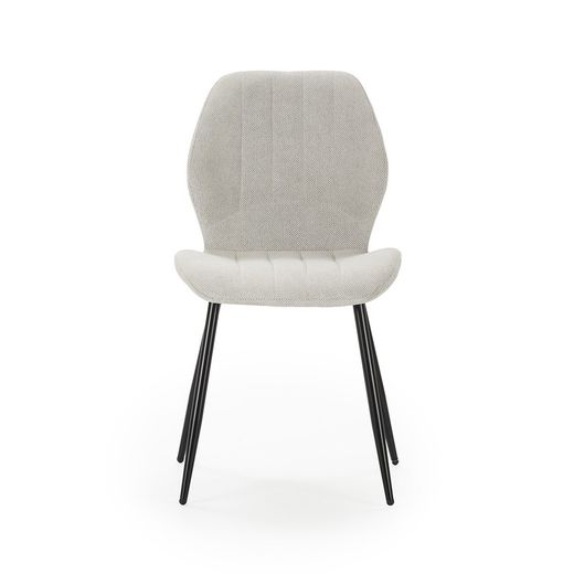 Chaise en tissu blanc, 47 x 58 x 85 cm | Nalu