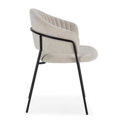 White fabric chair, 51.5 x 60 x 76 cm | Leticia
