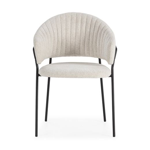 White fabric chair, 51.5 x 60 x 76 cm | Leticia