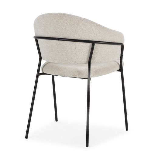 White fabric chair, 51.5 x 60 x 76 cm | Leticia