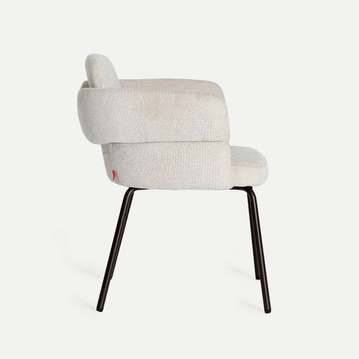 Silla de tejido en blanco, 57 x 63 x 79 cm | Laven