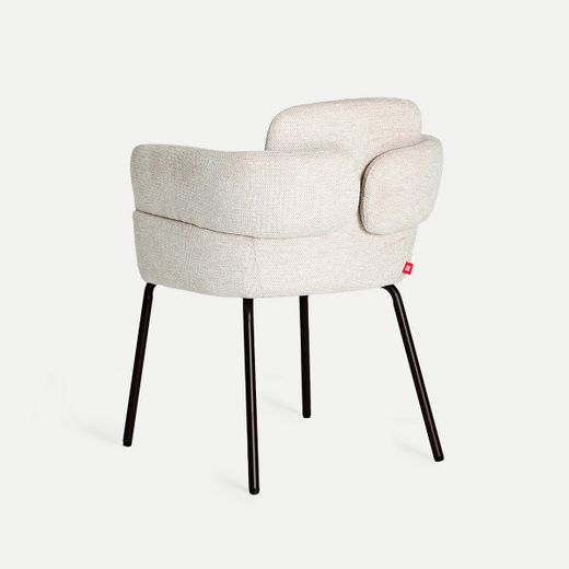 Silla de tejido en blanco, 57 x 63 x 79 cm | Laven