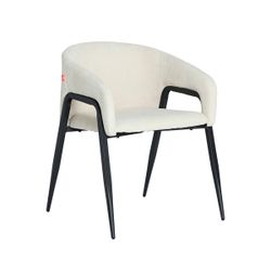 Silla de tejido en blanco, 58 x 55 x 74 cm | Aren