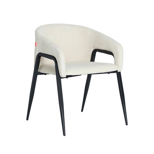 Silla de tejido en blanco, 58 x 55 x 74 cm | Aren
