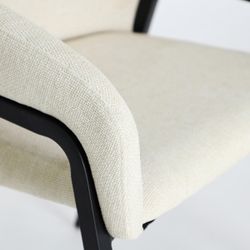 Silla de tejido en blanco, 58 x 55 x 74 cm | Aren