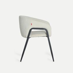 Silla de tejido en blanco, 58 x 55 x 74 cm | Aren