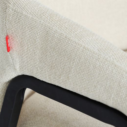 Silla de tejido en blanco, 58 x 55 x 74 cm | Aren