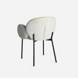 Silla de tejido en blanco, 60 x 63 x 78 cm | Burgnac