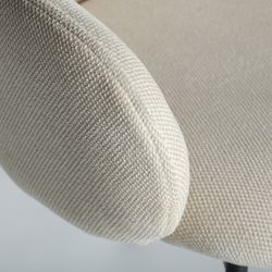 Silla de tejido en blanco, 60 x 63 x 78 cm | Burgnac