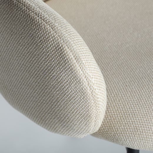 Silla de tejido en blanco, 60 x 63 x 78 cm | Burgnac