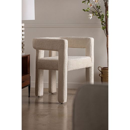 White fabric chair, 64 x 57 x 72 cm | Vestnes