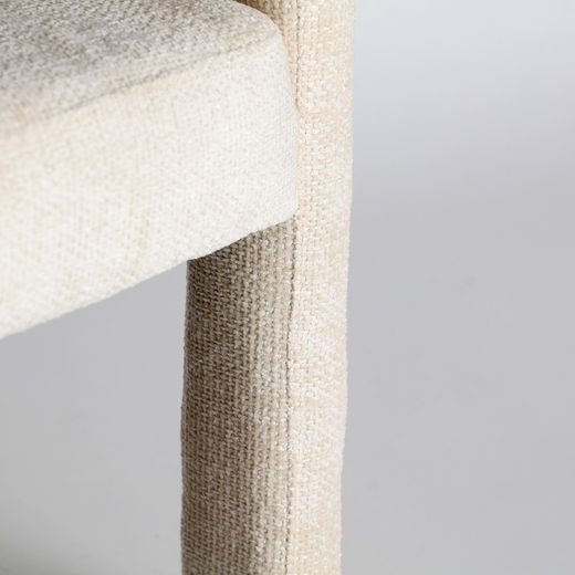 White fabric chair, 64 x 57 x 72 cm | Vestnes