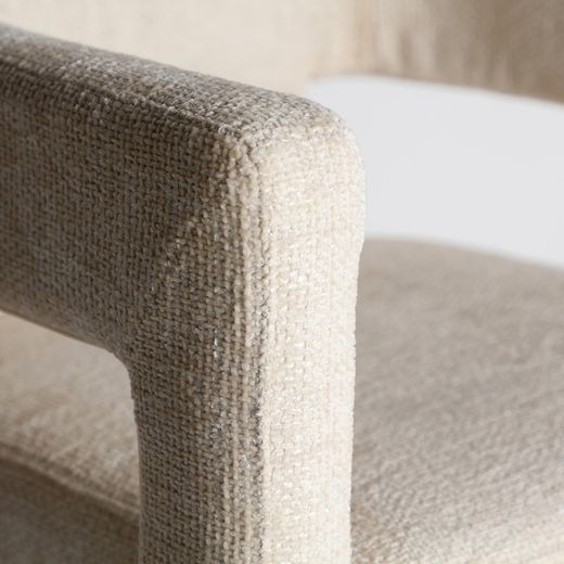 White fabric chair, 64 x 57 x 72 cm | Vestnes