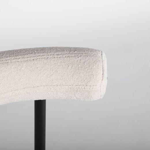 Off-white fabric chair, 55 x 56 x 76 cm | Breville