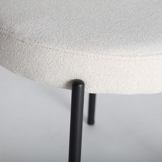 Off-white fabric chair, 55 x 56 x 76 cm | Breville