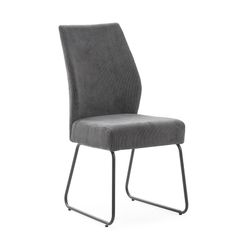 Fabric chair in grey, 45 x 62 x 97 cm | Alan