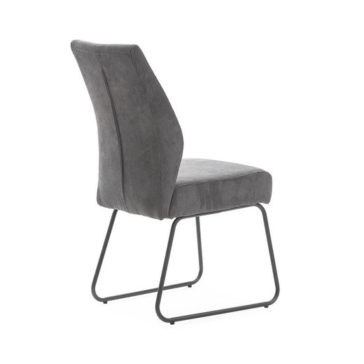 Fabric chair in grey, 45 x 62 x 97 cm | Alan