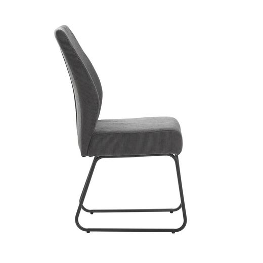 Fabric chair in grey, 45 x 62 x 97 cm | Alan