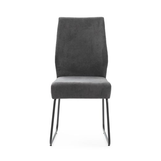 Fabric chair in grey, 45 x 62 x 97 cm | Alan