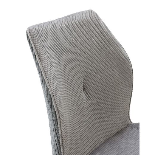 Fabric chair in grey, 46 x 62 x 89 cm | Adaya