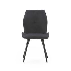Grijze stoffen stoel, 46 x 62 x 89 cm | Adaya