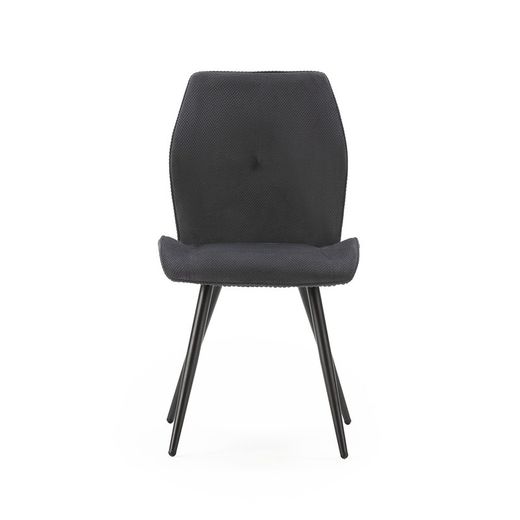 Grijze stoffen stoel, 46 x 62 x 89 cm | Adaya