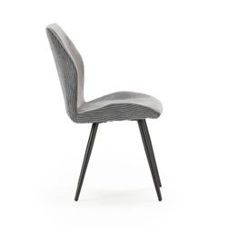 Fabric chair in grey, 46 x 62 x 89 cm | Adaya