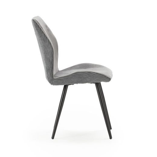 Fabric chair in grey, 46 x 62 x 89 cm | Adaya