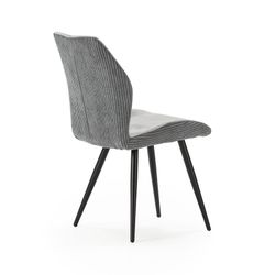Fabric chair in grey, 46 x 62 x 89 cm | Adaya