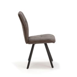 Fabric chair in grey, 47 x 60 x 89 cm | Mery