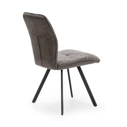 Fabric chair in grey, 47 x 60 x 89 cm | Mery