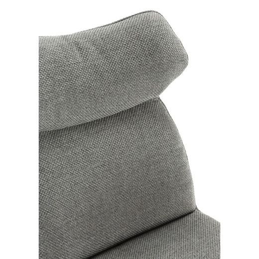 Fabric chair in grey, 47 x 64.5 x 91.5 cm | Dara