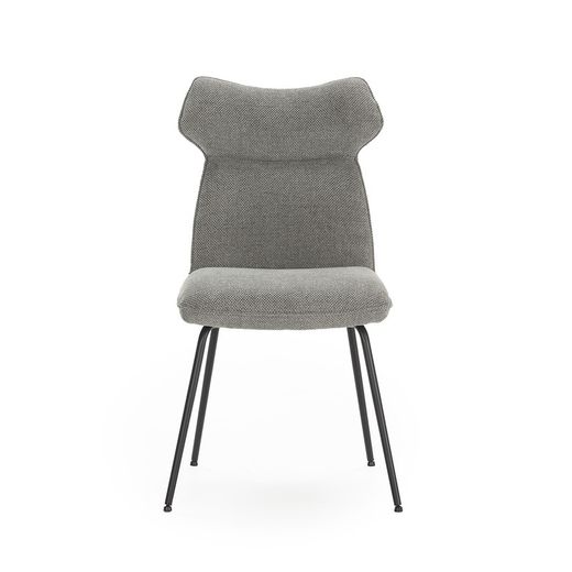Fabric chair in grey, 47 x 64.5 x 91.5 cm | Dara
