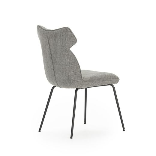 Fabric chair in grey, 47 x 64.5 x 91.5 cm | Dara