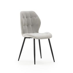 Fabric chair in grey, 48 x 58 x 85 cm | Nalu
