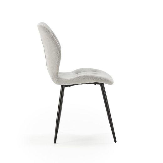 Fabric chair in grey, 48 x 58 x 85 cm | Nalu