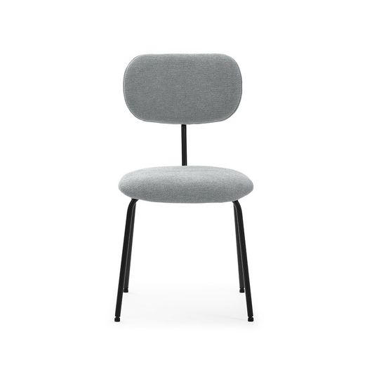 Grijze stoffen stoel, 48 x 59 x 86,5 cm | Streepje