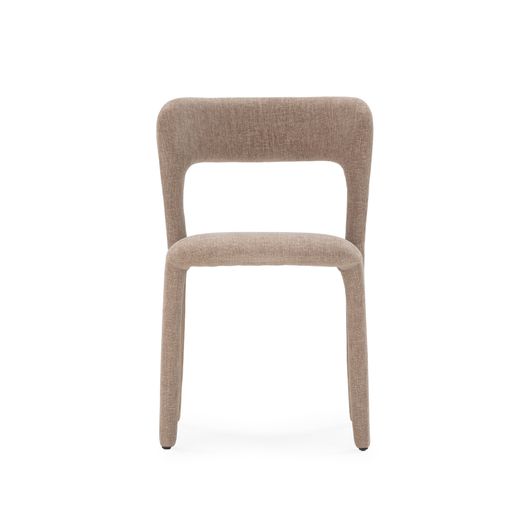Fabric chair in grey, 51.5 x 56 x 77.5 cm | Lilia