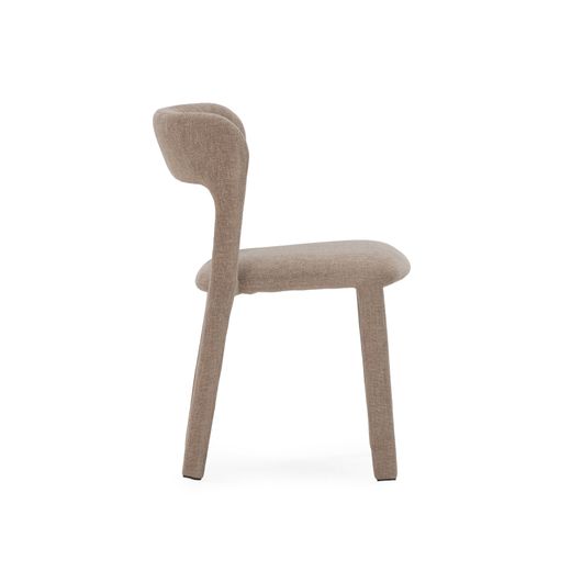 Fabric chair in grey, 51.5 x 56 x 77.5 cm | Lilia