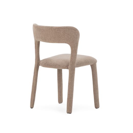 Fabric chair in grey, 51.5 x 56 x 77.5 cm | Lilia