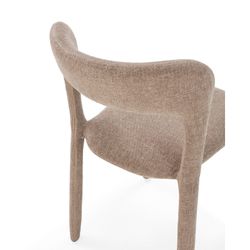 Fabric chair in grey, 51.5 x 56 x 77.5 cm | Lilia