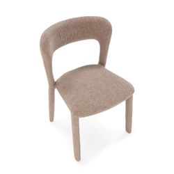 Fabric chair in grey, 51.5 x 56 x 77.5 cm | Lilia