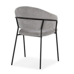 Fabric chair in grey, 51.5 x 60 x 76 cm | Leticia