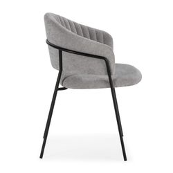 Fabric chair in grey, 51.5 x 60 x 76 cm | Leticia