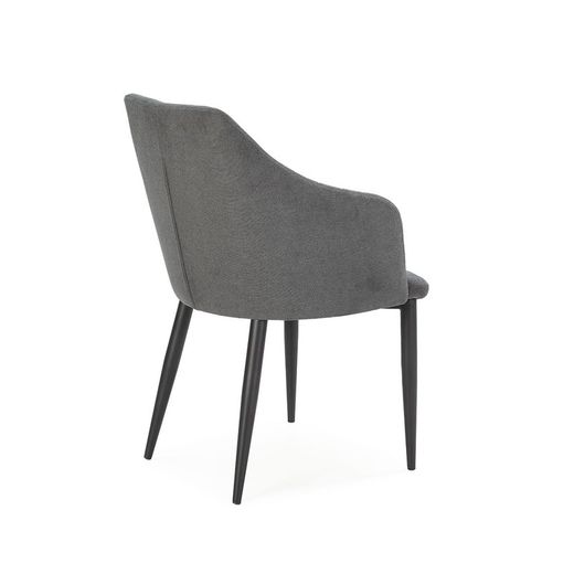 Grauer Stoffstuhl, 56 x 57 x 88 cm | Nadi